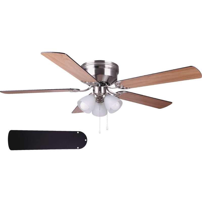 Home Impressions Adobe 52 In. Brushed Nickel Ceiling Fan with Light Kit