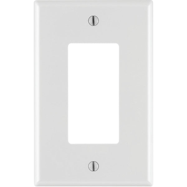 Leviton Decora 1-Gang Thermoplastic Nylon Mid-Way Rocker Wall Plate, White