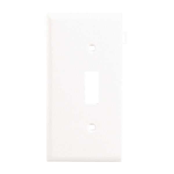 Leviton 1-Gang Plastic Sectional Toggle Switch Wall Plate End Panel, White