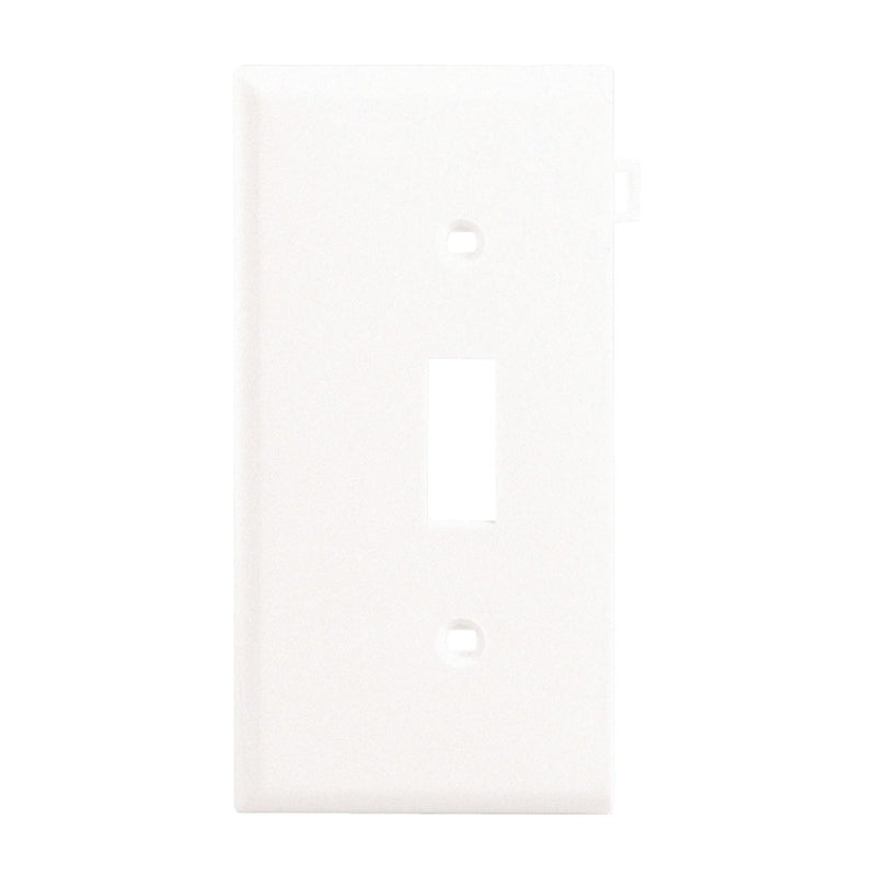 Leviton 1-Gang Plastic Sectional Toggle Switch Wall Plate End Panel, White