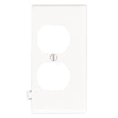 Leviton Duplex End Sectional 1-Gang Plastic Outlet Wall Plate, White
