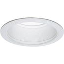Halo 6 In. White Baffle Recessed Light Fixture Trim with 2 Removable Rings
