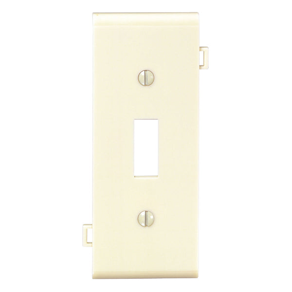 Leviton 1-Gang Plastic Sectional Toggle Switch Wall Plate Center Panel, Ivory