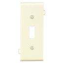 Leviton 1-Gang Plastic Sectional Toggle Switch Wall Plate Center Panel, Ivory
