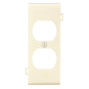 Leviton Duplex Center Sectional 1-Gang Plastic Outlet Wall Plate, Ivory