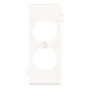 Leviton Duplex Center Sectional 1-Gang Plastic Outlet Wall Plate, White