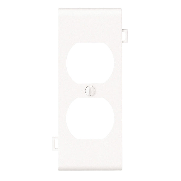 Leviton Duplex Center Sectional 1-Gang Plastic Outlet Wall Plate, White