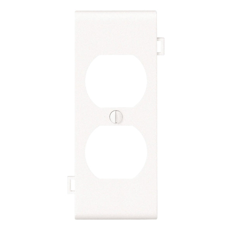 Leviton Duplex Center Sectional 1-Gang Plastic Outlet Wall Plate, White