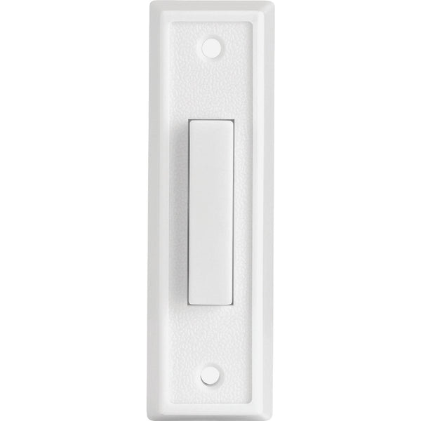 Heath Zenith Wired White Plastic LED Lighted Doorbell Push-Button