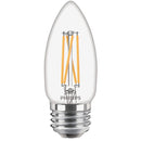 Philips 40W Equivalent Daylight B11 Medium Clear LED Decorative Light Bulb (3-Pack)