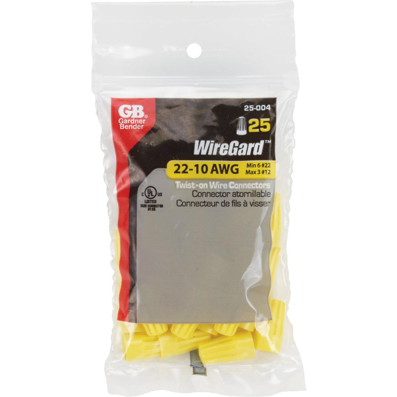 Gardner Bender WingGard Medium Yellow 22 AWG to 10 AWG Wire Connector (25-Pack)