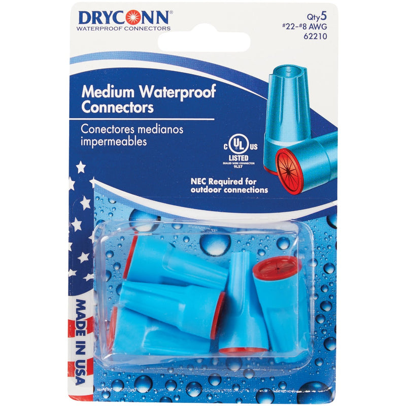 Gardner Bender King Electric Medium Aqua/Red Waterproof Wire Connectors (5-Pack)