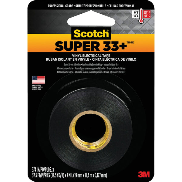 Scotch Super 33+ 3/4 In. x 12.5 Yd. Vinyl Electrical Tape