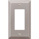 Amerelle 1-Gang Stamped Steel Rocker Decorator Wall Plate, Brushed Nickel