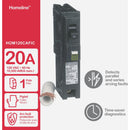 Square D Homeline 20A Single-Pole CAFCI Combination Arc Fault Breaker