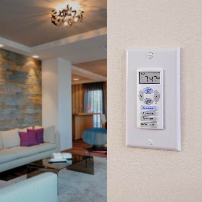 Prime EZ-Set 125V 24 Hr. Digital In-Wall Timer