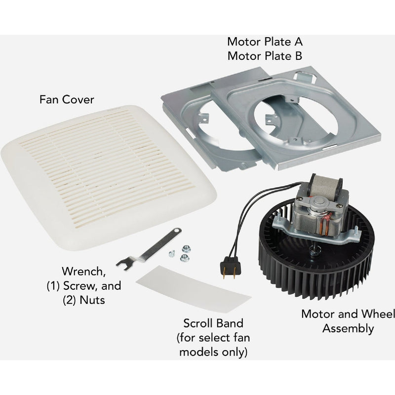 Broan QuicKit 60 CFM 3.0 Sones 120V Bath Fan Replacement