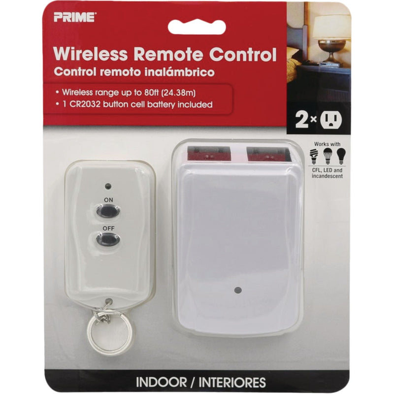 Prime 80 Ft. Range White Wireless with Remote Control