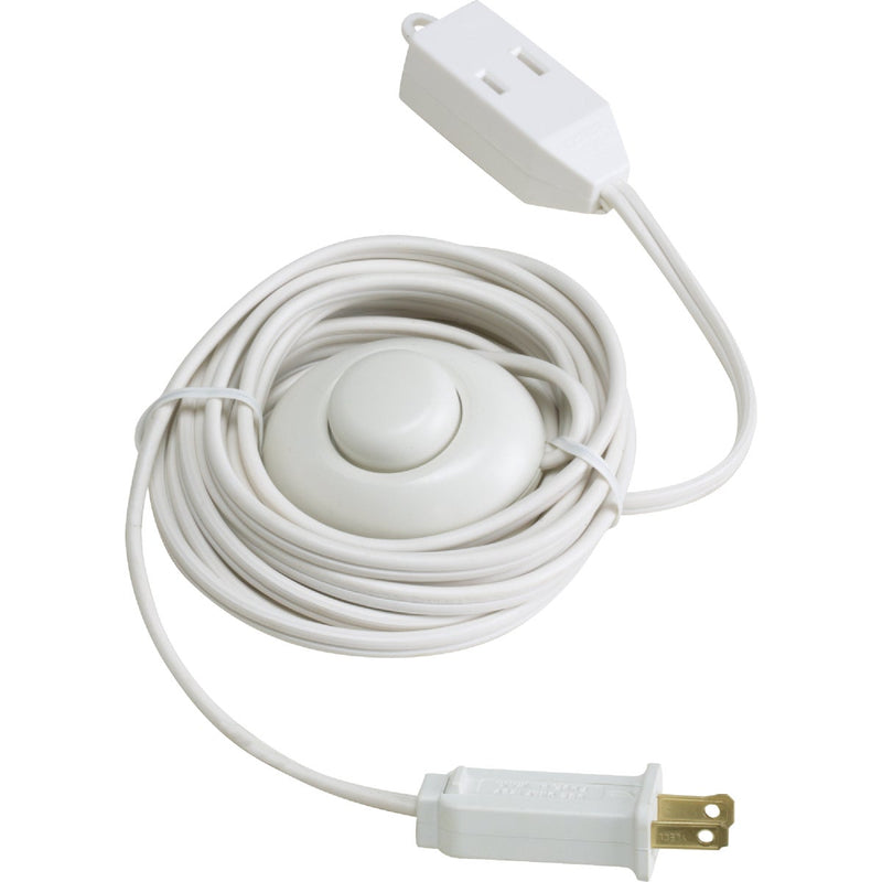 Do it 15 Ft. 18/2 White Extension Cord with Foot Switch