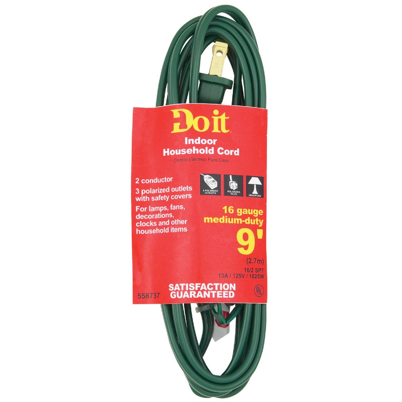 Do it 9 Ft. 16/2 Green Cube Tap Extension Cord