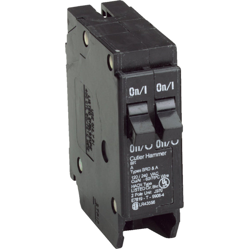 Eaton BR 15A/15A Double-Pole Standard Trip Duplex Circuit Breaker