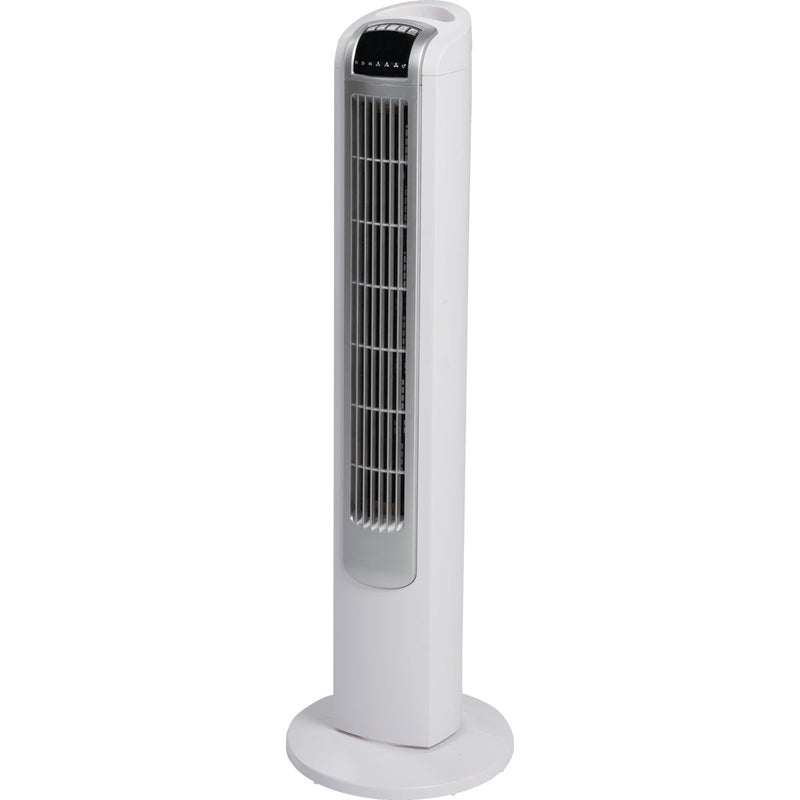 Best Comfort 35 In. 3-Speed White & Silver Tower Fan