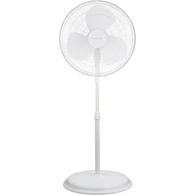 Denali Aire 16 In. 3-Speed White Oscillating Pedestal Fan