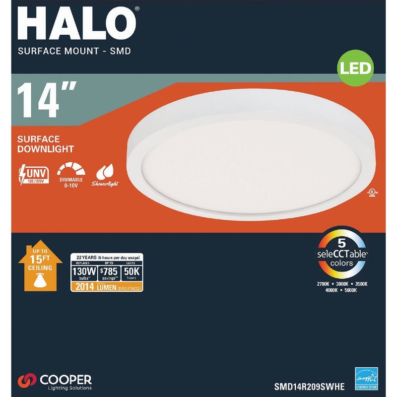 Halo 14 In. White LED Direct Mount Ceiling Light Fixture