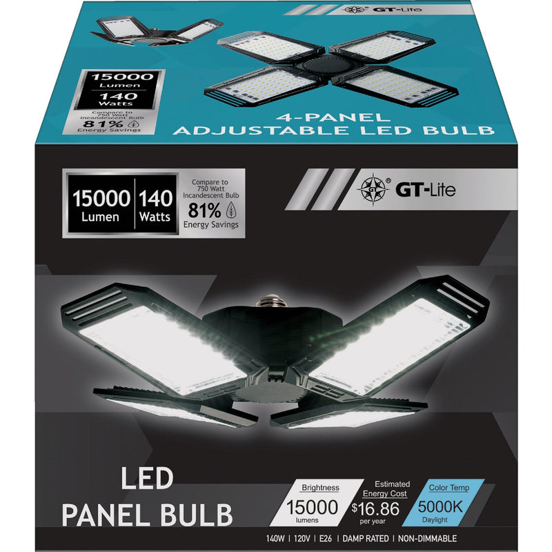 GT-Lite 750W Equivalent Clear 4-Panel Medium Base LED High-Intensity Replacement Light Bulb