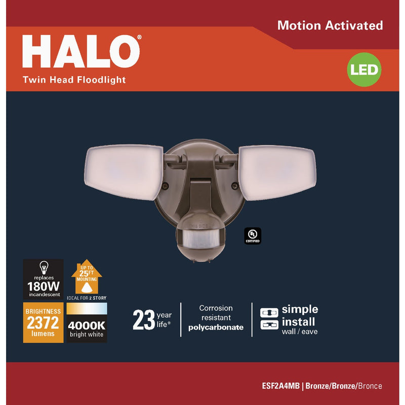 Halo Bronze Motion Activated 23.9W LED Floodlight Fixture