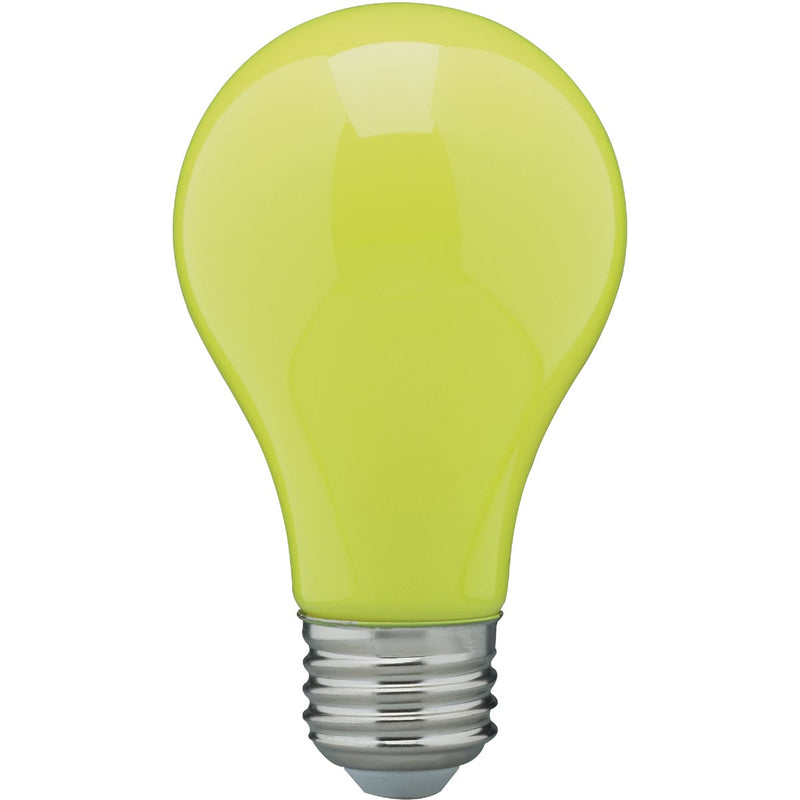 Satco 60W Equivalent Yellow A19 Medium LED Bug Light Bulb