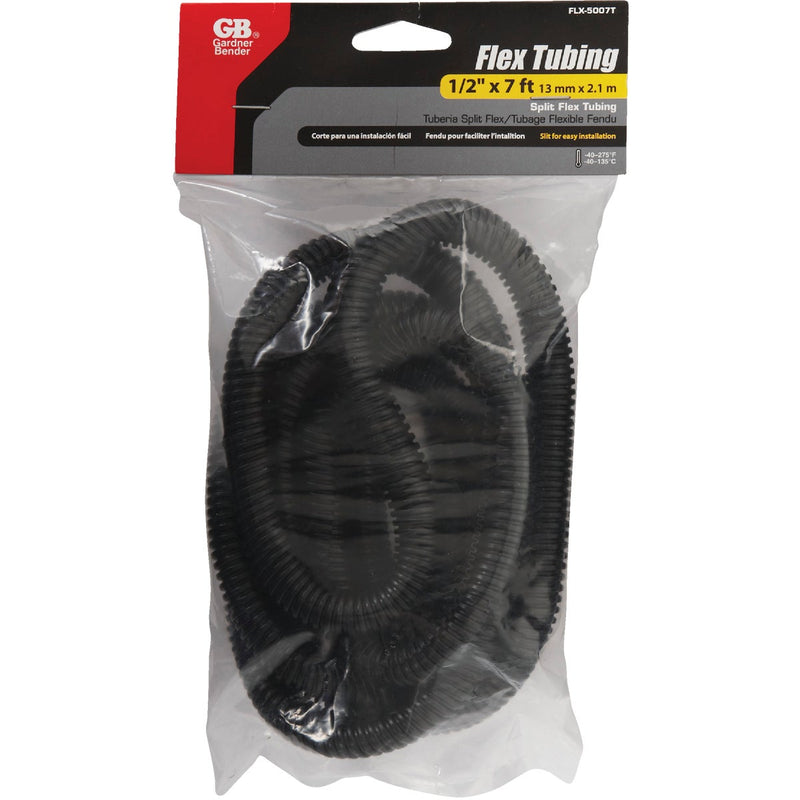 Gardner Bender 1/2 In. Dia. x 7 Ft. L. Polyethylene Black Split Flex Tubing