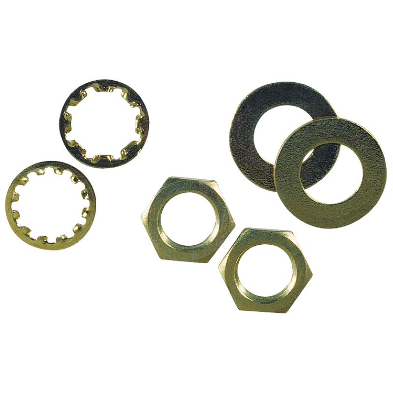 Westinghouse Brass-Plated Steel Nut & Washer Assortment (6-Piece)