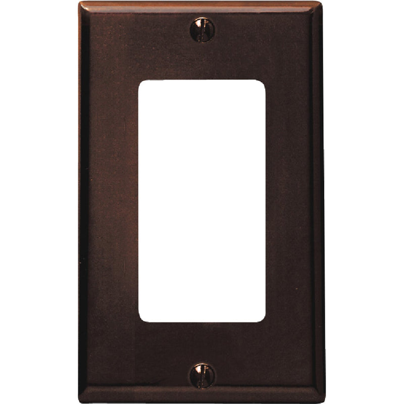 Leviton Decora 1-Gang Smooth Plastic Rocker Decorator Wall Plate, Brown