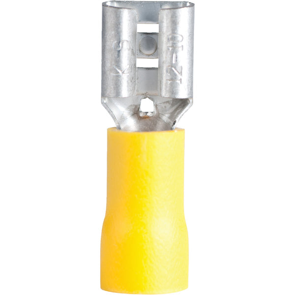 Gardner Bender 12 to 10 AWG Female Yellow Vinyl-Insulated Barrel Disconnect (100-Pack)