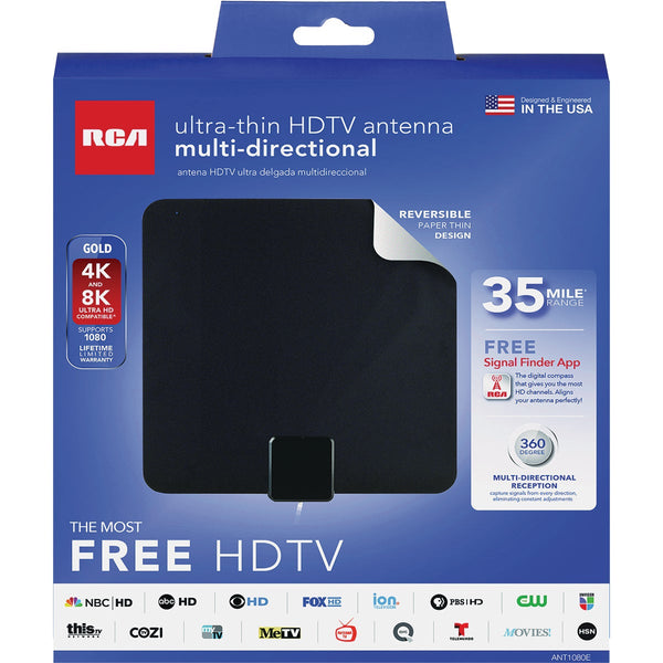 RCA Amplified Ultra-Thin Multi-Directional Indoor HDTV Antenna