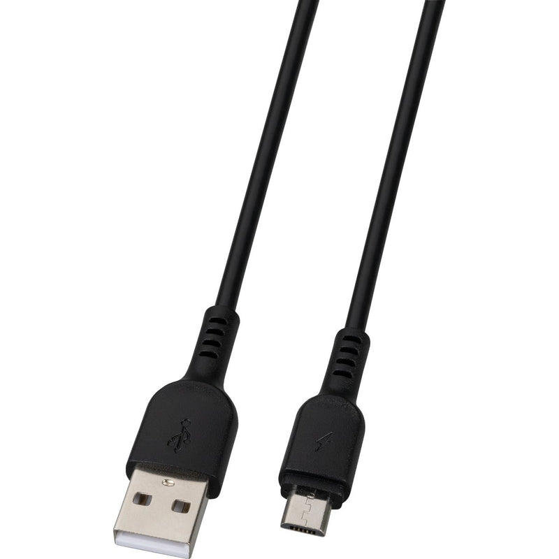 Blue Jet 3 Ft. Black Micro USB-B to Type-A USB Charging & Sync Cable