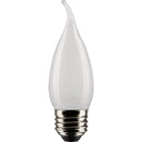 Satco 40W Equivalent Warm White Frosted CA10 Medium LED Decorative Light Bulb (2-Pack)