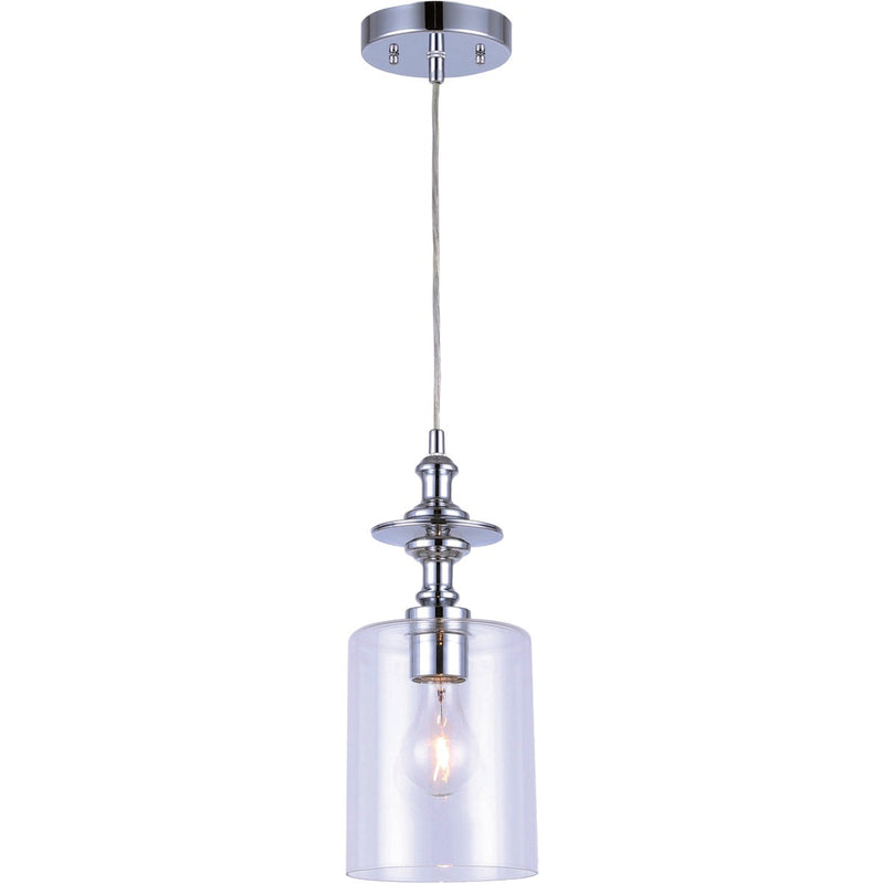 Home Impressions York 1-Bulb Chrome Incandescent Cord Pendant Light Fixture