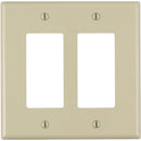 Leviton Decora 2-Gang Thermoplastic Nylon Mid-Way Rocker Wall Plate, Ivory