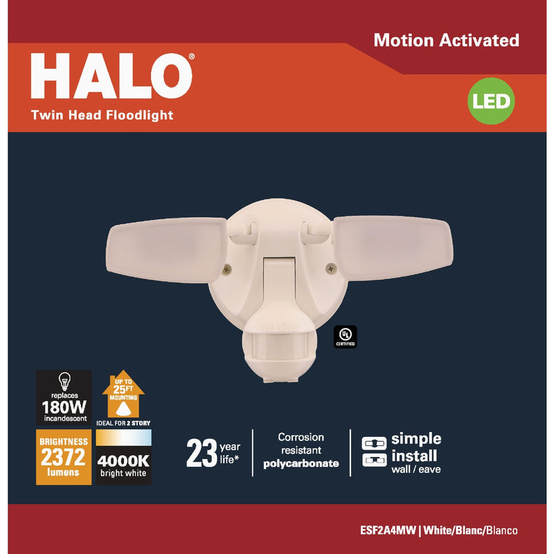 Halo White Motion Activated 23.9W LED Floodlight Fixture