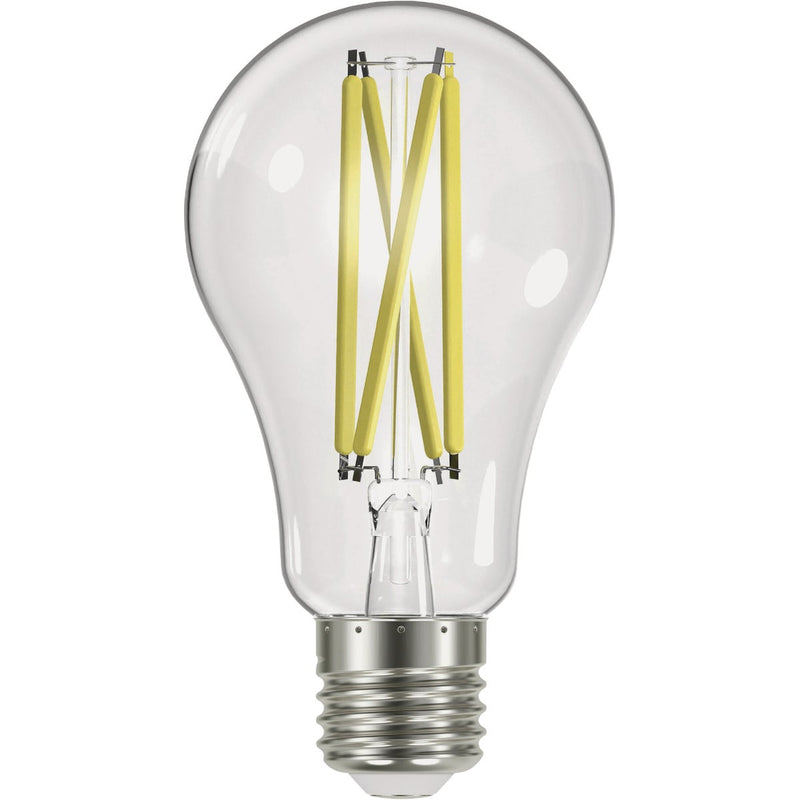 Satco Nuvo 100W Equivalent Warm White A19 Medium Clear LED Light Bulb (4-Pack)