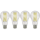 Satco Nuvo 100W Equivalent Warm White A19 Medium Clear LED Light Bulb (4-Pack)