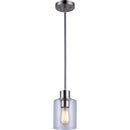 Home Impressions Portland 1-Bulb Brushed Nickel Incandescent Pendant Light Fixture