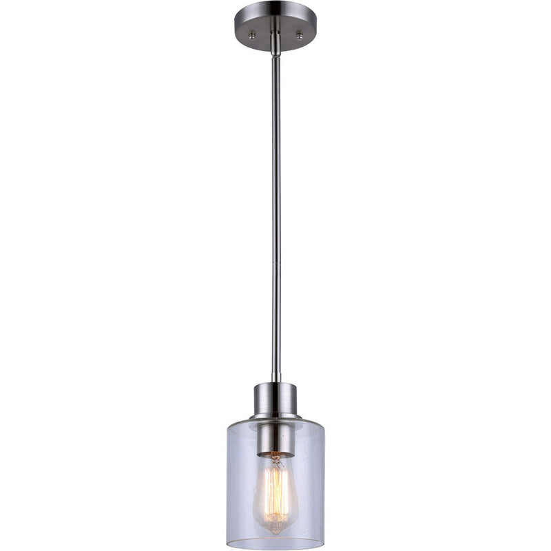 Home Impressions Portland 1-Bulb Brushed Nickel Incandescent Pendant Light Fixture