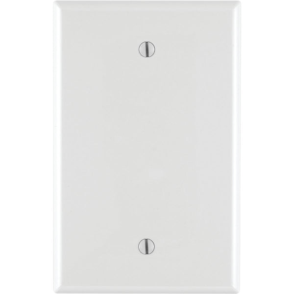 Leviton 1-Gang Mid-Way Thermoplastic Nylon Blank Wall Plate, White