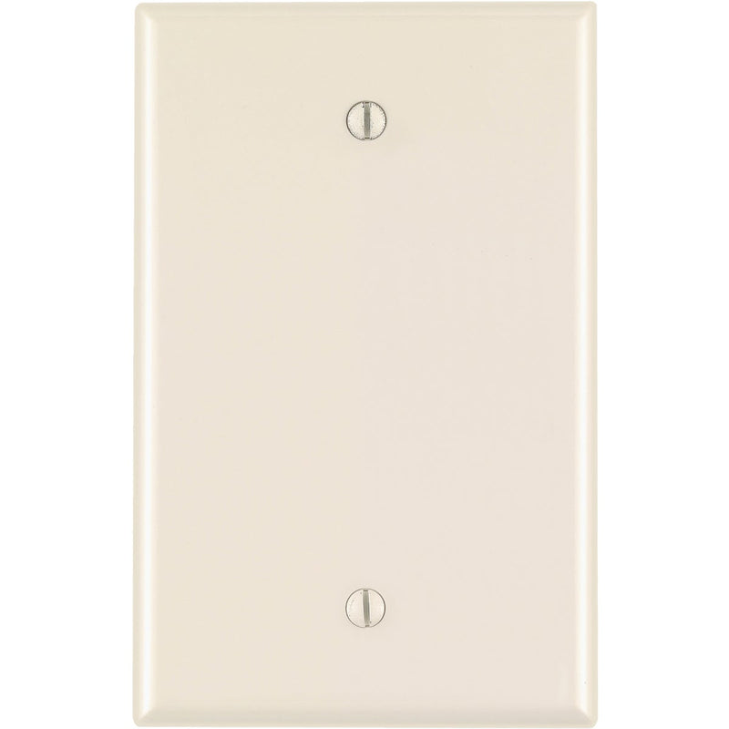 Leviton 1-Gang Mid-Way Thermoplastic Nylon Blank Wall Plate, Light Almond