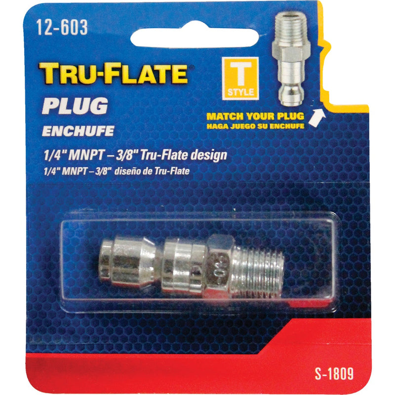 Tru-Flate 1/4 In. MNPT T-Style Steel Plug