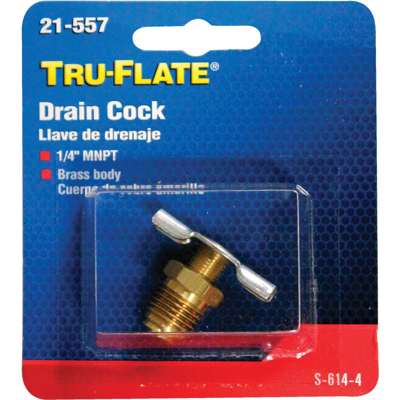 Tru-Flate 1/4 In. NPT Air Line Drain Cock