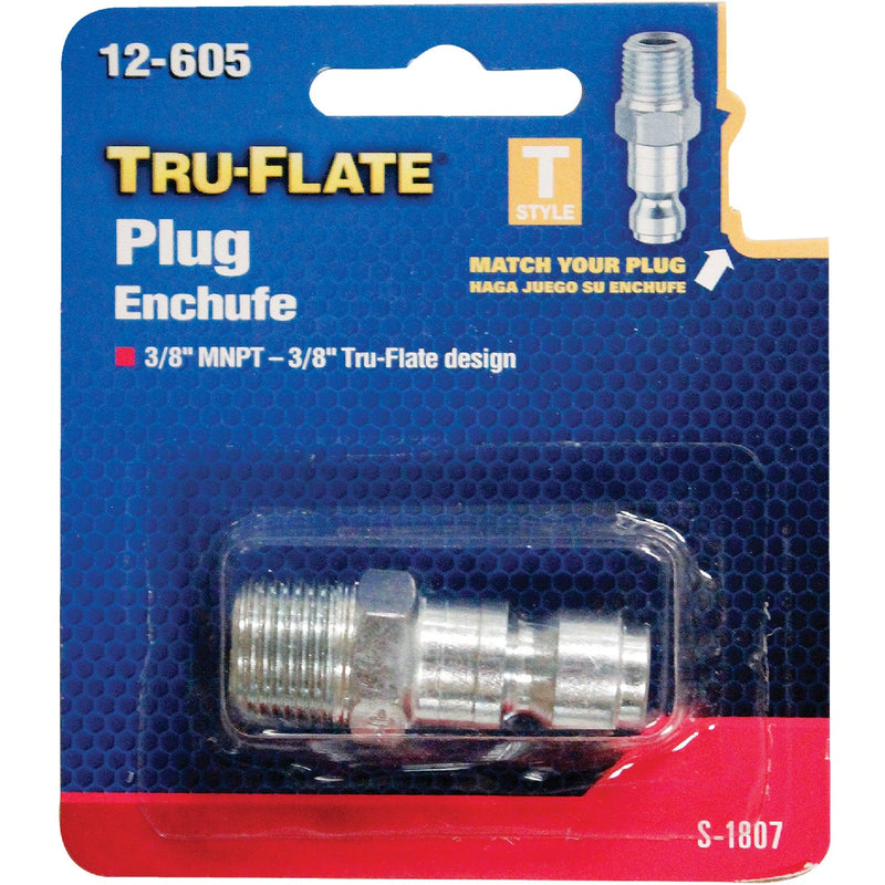 Tru-Flate 3/8 In. MNPT T-Style Steel Plug